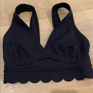 Joy Lab - black scalloped workout set -  XS